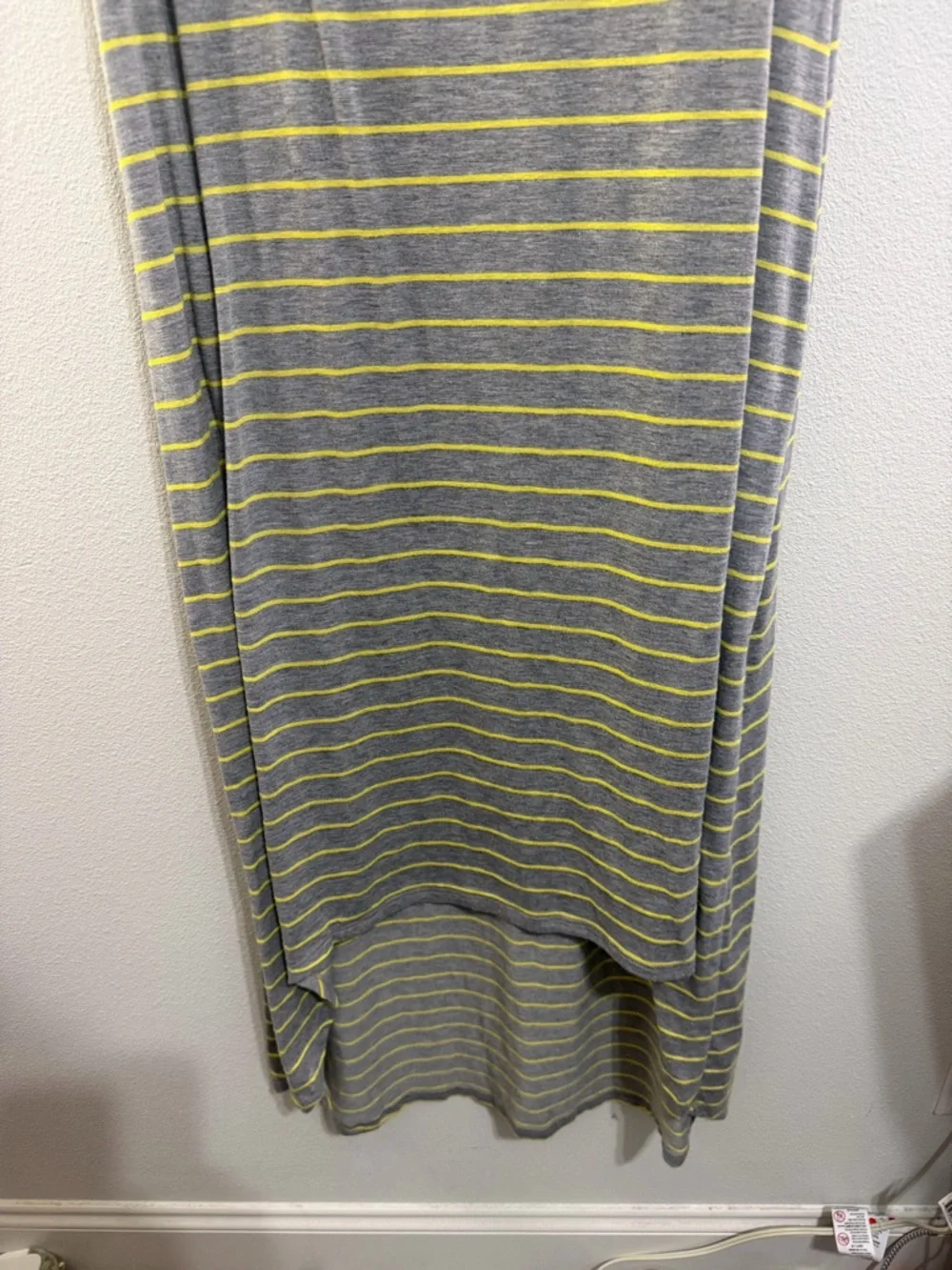 Bar III Gray and Yellow Striped High-Low Maxi Dress - Picture 3 of 6